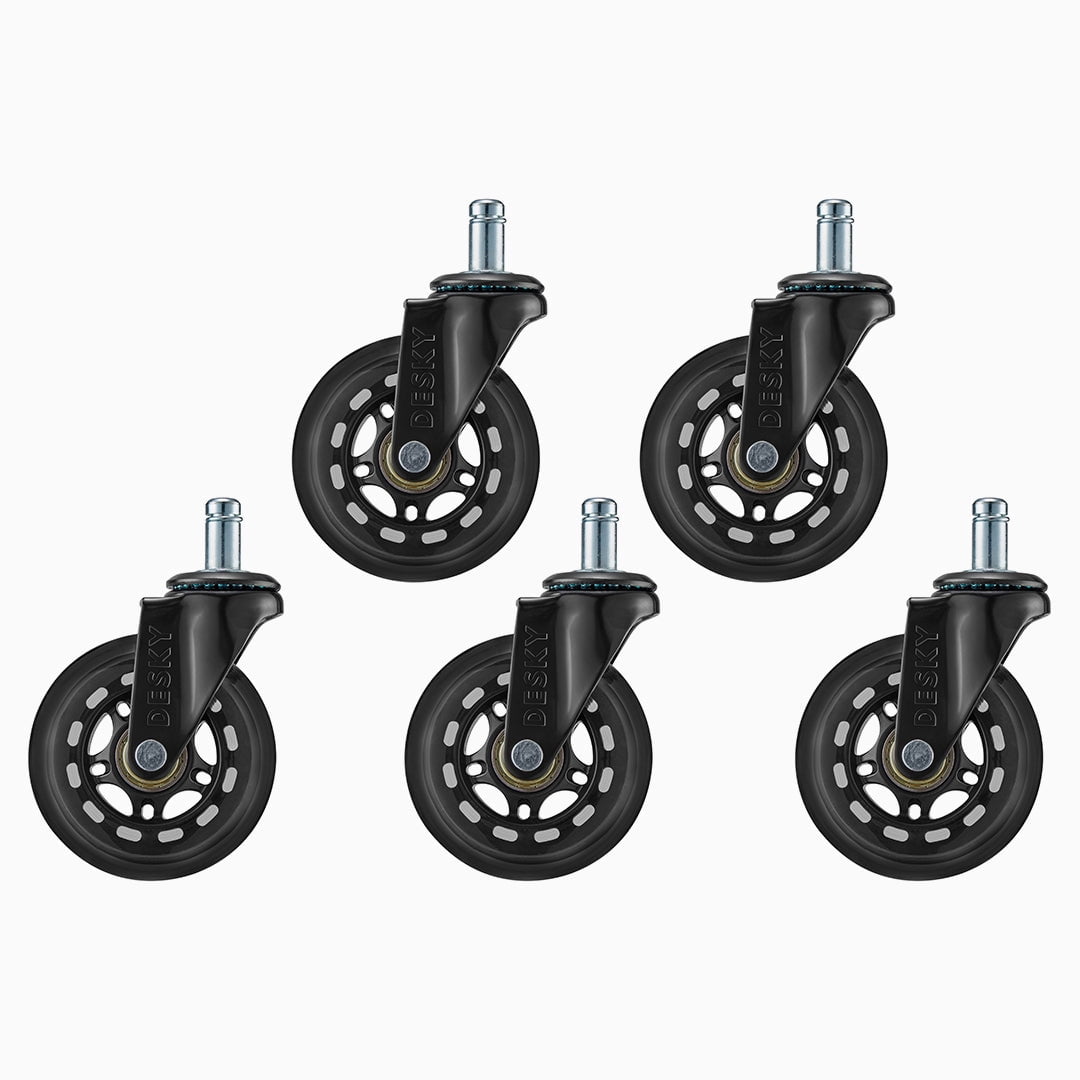 Desky Office Chair Caster Wheels - Black