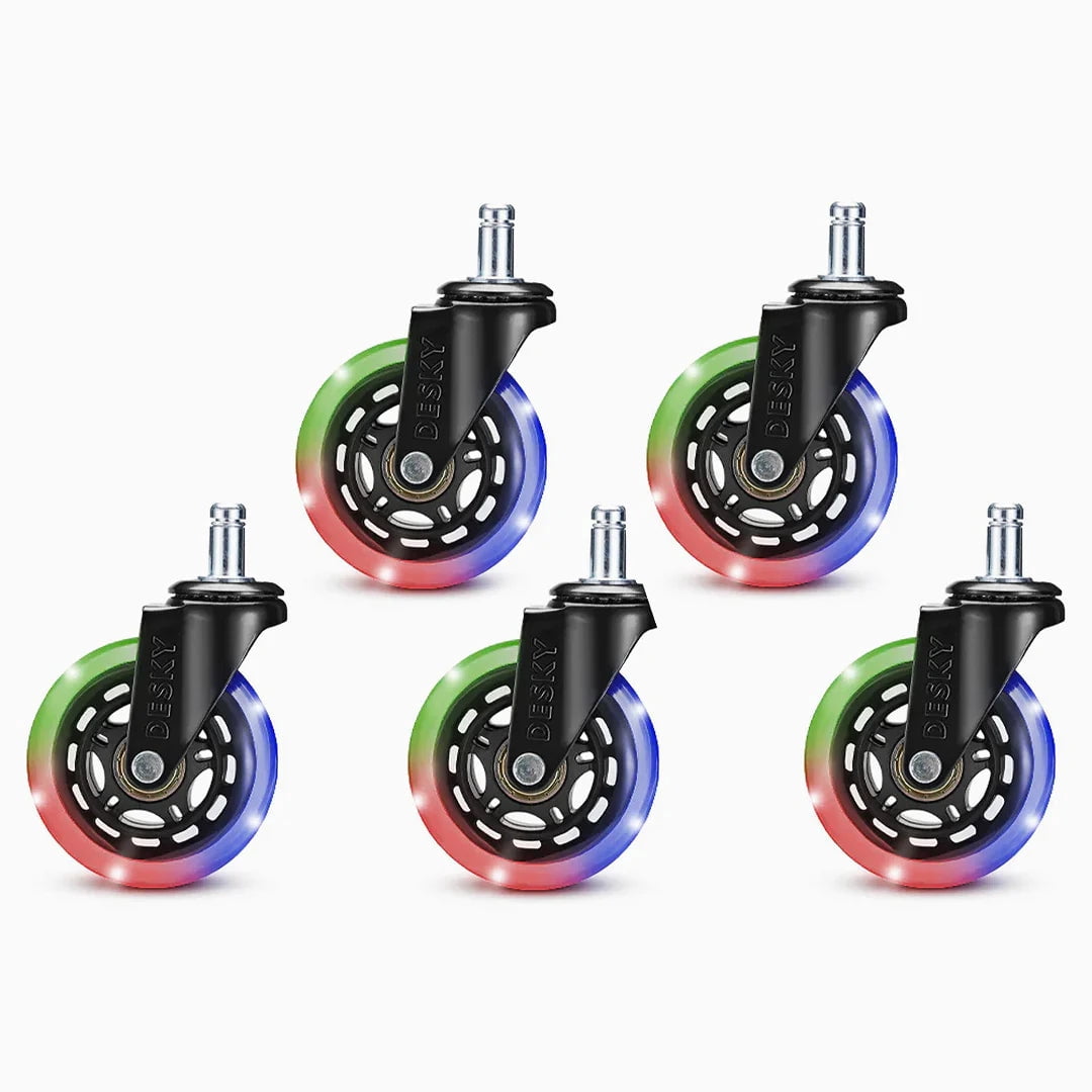Desky Office Chair Caster Wheels - RGB