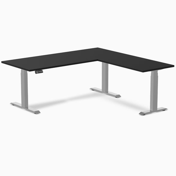 Desky Sigma L-Shape Gaming Desk - 70.9 X 29.5 X 69.5 X 24 Inches / Gray