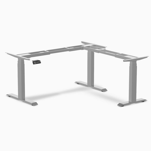 Desky Sit Stand L-Shape Desk Frame - Gray