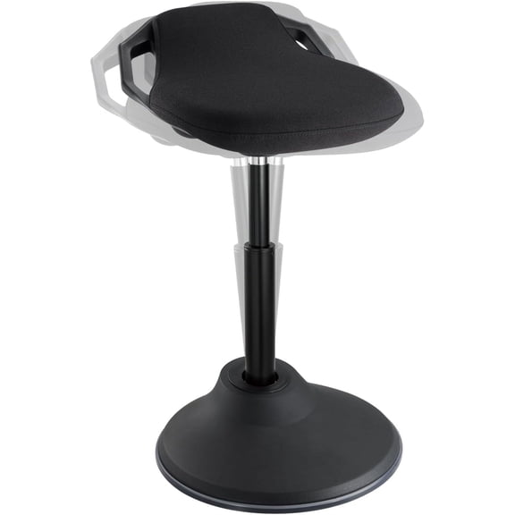Desky Sit Stand Pro Active Stool Ergonomic Height Adjustable Wobble Chair with Weighted Base, 360 Motion Seat for Standing Desks Supports Up to 275 lbs