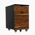 thumbnail image 1 of Desky Wooden Minimal Filing Cabinet - Black / Hardwood Pheasantwood, 1 of 9