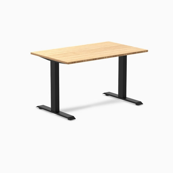 Desky Zero Bamboo Office Desk - Bamboo / 48 X 30 Inches / Matte Black
