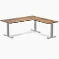 thumbnail image 1 of Desky Zero Hardwood L-Shape Office Desk - Pheasantwood / 72 X 30 X 70 X 24 Inches / Gray, 1 of 7
