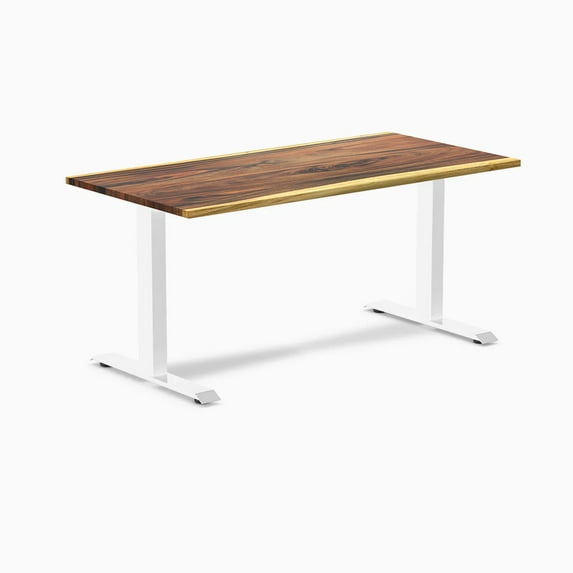 Desky Zero Hardwood Office Desk - Saman / 60 X 30 Inches / White