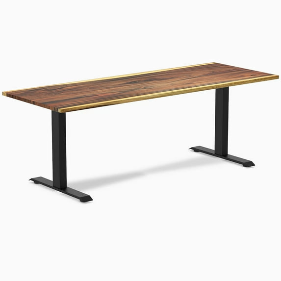 Desky Zero Hardwood Office Desk - Saman / 80 X 30 Inches / Matte Black