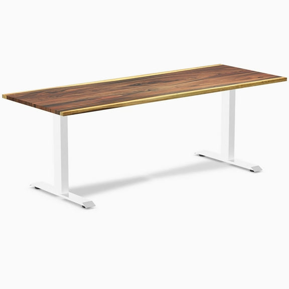 Desky Zero Hardwood Office Desk - Saman / 80 X 30 Inches / White