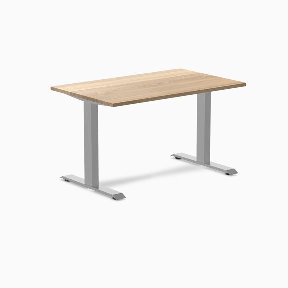 Desky Zero Hardwood Office Desk - White Ash / 48 X 30 Inches / Gray