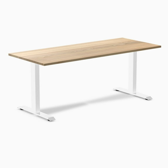 Desky Zero Hardwood Office Desk - White Ash / 72 X 30 Inches / White