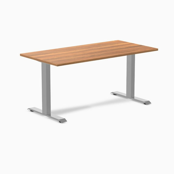 Desky Zero Laminate Office Desk - Prime Oak / Medium 59 X 29.5 Inches / Gray