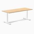 thumbnail image 1 of Desky Zero Laminate Office Desk - Sublime Teak / Large 70.9 X 29.5 Inches / White, 1 of 7