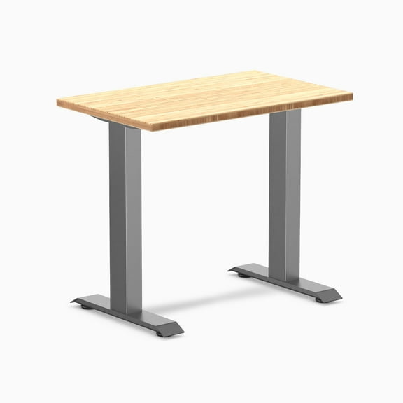 Desky Zero Mini Bamboo Office Desk - Bamboo / 32" X 20" / Space Gray