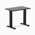 thumbnail image 1 of Desky Zero Mini Bamboo Office Desk - Dark Bamboo / 32" X 20" / Matte Black, 1 of 7