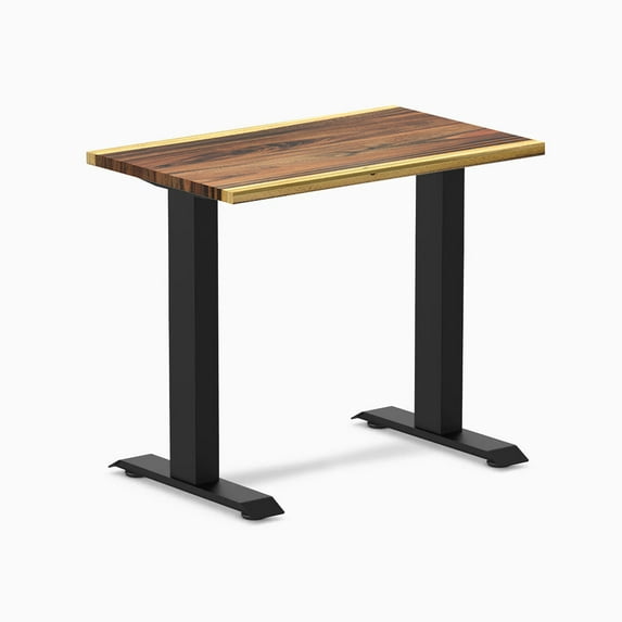 Desky Zero Mini Hardwood Office Desk - Saman / 32" X 20" / Matte Black