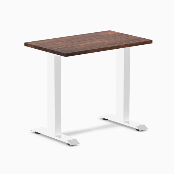 Desky Zero Mini Softwood Office Desk - American Rustic Pine / 32" X 20" / White