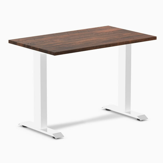 Desky Zero Mini Softwood Office Desk - American Rustic Pine / 40" X 24" / White