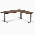 thumbnail image 1 of Desky Zero Rubberwood L-Shape Office Desk - Red Walnut / 72 X 30 X 70 X 24 Inches / Space Gray, 1 of 7
