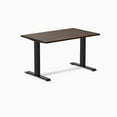 thumbnail image 1 of Desky Zero Rubberwood Office Desk - Dark Walnut / 48 X 30 Inches / Matte Black, 1 of 7