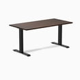thumbnail image 1 of Desky Zero Rubberwood Office Desk - Dark Walnut / 60 X 30 Inches / Matte Black, 1 of 7