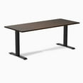 thumbnail image 1 of Desky Zero Rubberwood Office Desk - Dark Walnut / 72 X 30 Inches / Matte Black, 1 of 7