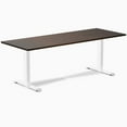 thumbnail image 1 of Desky Zero Rubberwood Office Desk - Dark Walnut / 80 X 30 Inches / White, 1 of 7