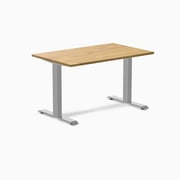 Desky Zero Rubberwood Office Desk - Light Oak / 48 X 30 Inches / Gray