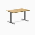 thumbnail image 1 of Desky Zero Rubberwood Office Desk - Light Oak / 48 X 30 Inches / Space Gray, 1 of 7