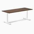 thumbnail image 1 of Desky Zero Rubberwood Office Desk - Red Walnut / 72 X 30 Inches / White, 1 of 7