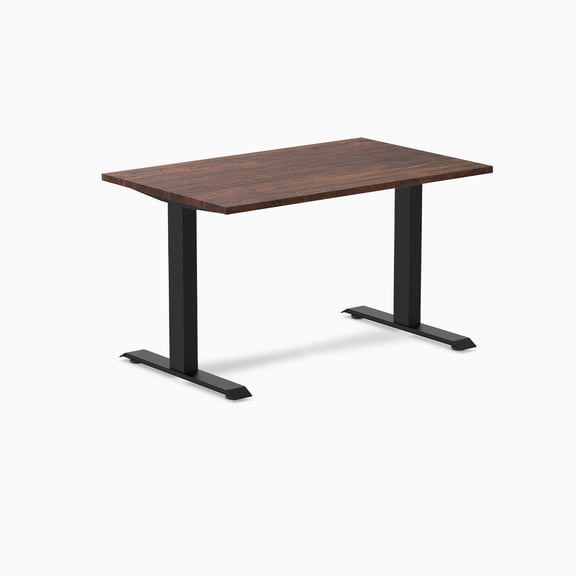 Desky Zero Softwood Office Desk - American Rustic Pine / 48 X 30 Inches / Matte Black