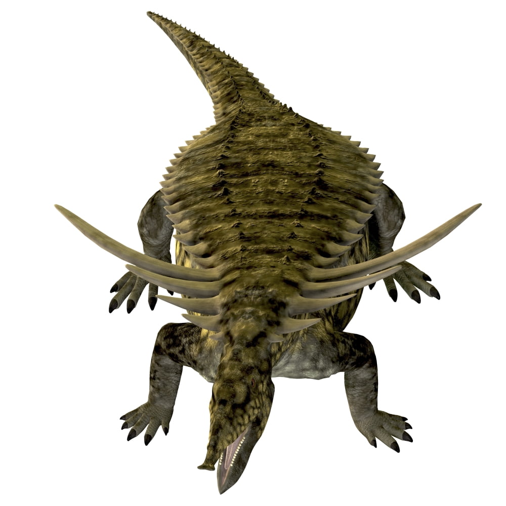Desmatosuchus armored dinosaur Canvas Art - Corey FordStocktrek Images (28 x 28)