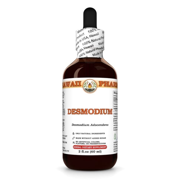 Desmodium (Desmodium Adscendens) Dry Herb Liquid Extract Tincture. Expertly Extracted by Trusted HawaiiPharm Brand. Absolutely Natural. Proudly made in USA. Tincture 2 Fl.Oz