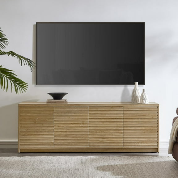 Desmond Rectangular TV Stand for TV's up to 78" in Light Oak