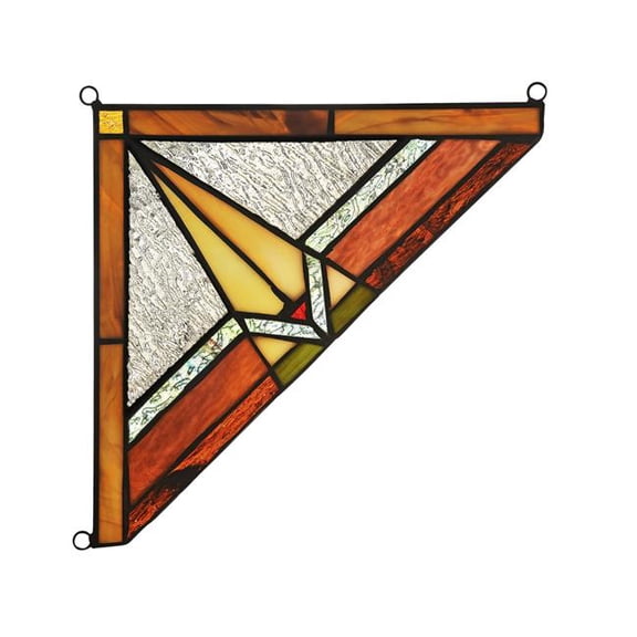 Desmund Mission Tiffany-Glass Window Panel - 8 in.