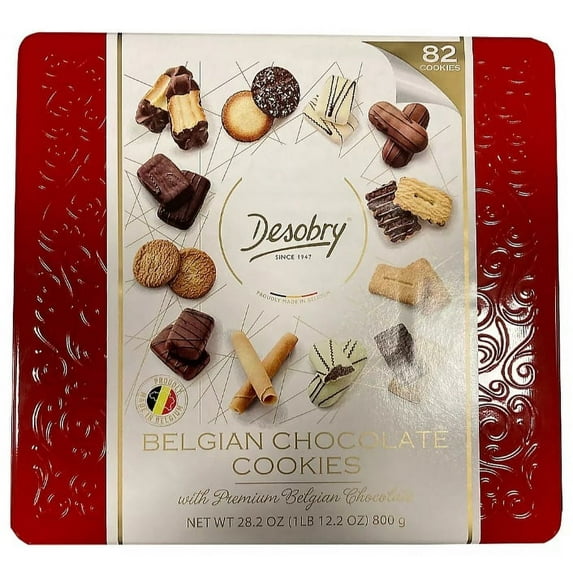 Desobry Belgian Chocolate Cookie Assortment, 28.2 oz.