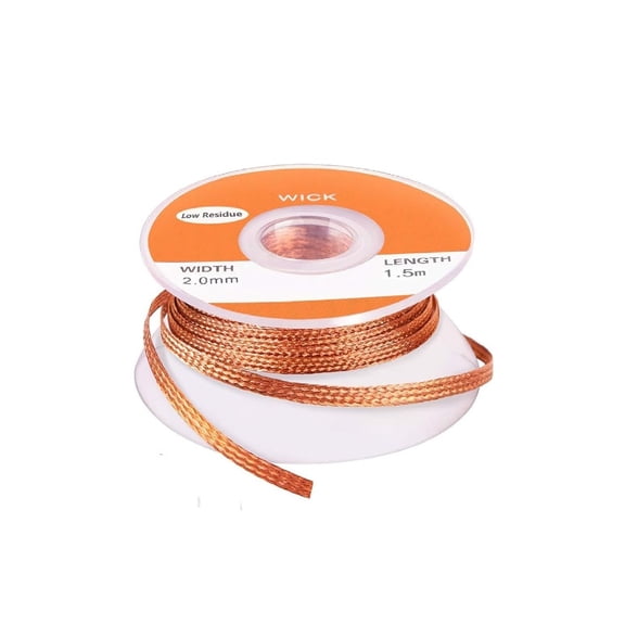 Desoldering Braid 2.0mm 1.5M, Copper Solder Wick Remover for Circuit Board Repair