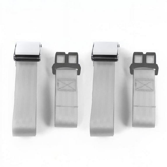 Desoto 1946-1961 Airplane 2 Point Gray & Grey Lap Bucket Seat Belt Kit - 2 Belts