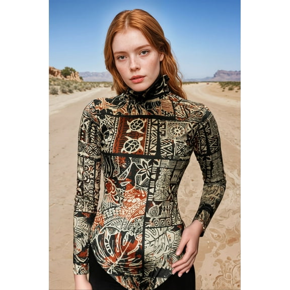 Desouk Patchwork Bodysuit Velvet