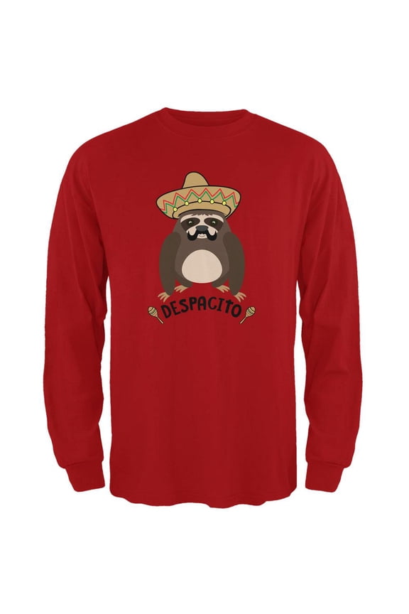 Despacito Means Slowly Funny Sloth Pun Mens Long Sleeve T Shirt