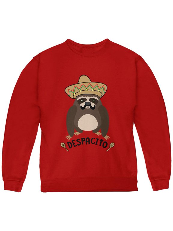 Despacito Means Slowly Funny Sloth Pun Youth Sweatshirt Red YLG