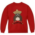 thumbnail image 1 of Despacito Means Slowly Funny Sloth Pun Youth Sweatshirt Red YXL, 1 of 1