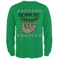 thumbnail image 1 of Despacito Means Slowly Sloth Funny Ugly Christmas Sweater Mens Long Sleeve T Shirt Irish Green X-LG, 1 of 1