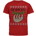 thumbnail image 1 of Despacito Means Slowly Sloth Funny Ugly Christmas Sweater Mens Soft T Shirt Red LG, 1 of 1