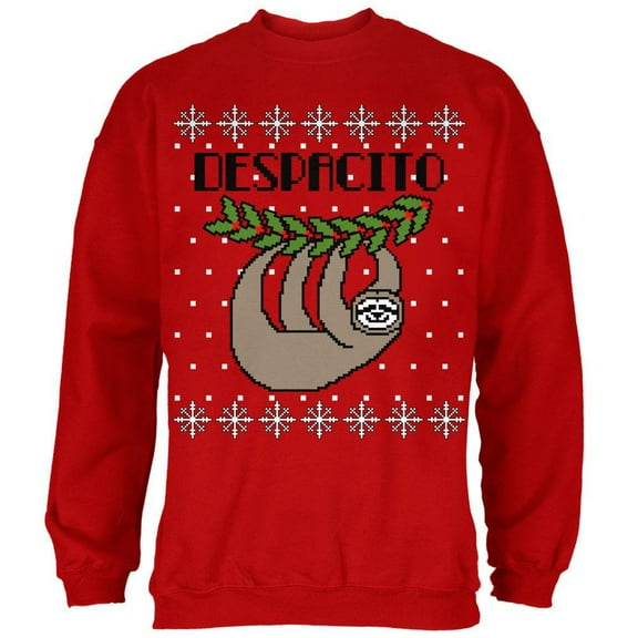 Despacito Means Slowly Sloth Funny Ugly Christmas Sweater Mens Sweatshirt