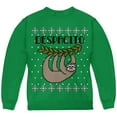 thumbnail image 1 of Despacito Means Slowly Sloth Funny Ugly Christmas Sweater Youth Sweatshirt Green YLG, 1 of 1