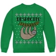 thumbnail image 1 of Despacito Means Slowly Sloth Funny Ugly Christmas Sweater Youth Sweatshirt Green YMD, 1 of 1
