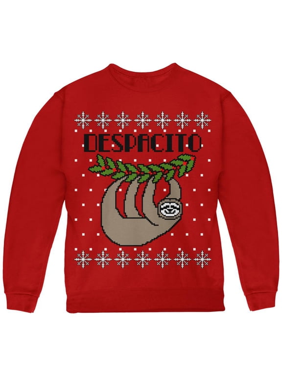 Despacito Means Slowly Sloth Funny Ugly Christmas Sweater Youth Sweatshirt