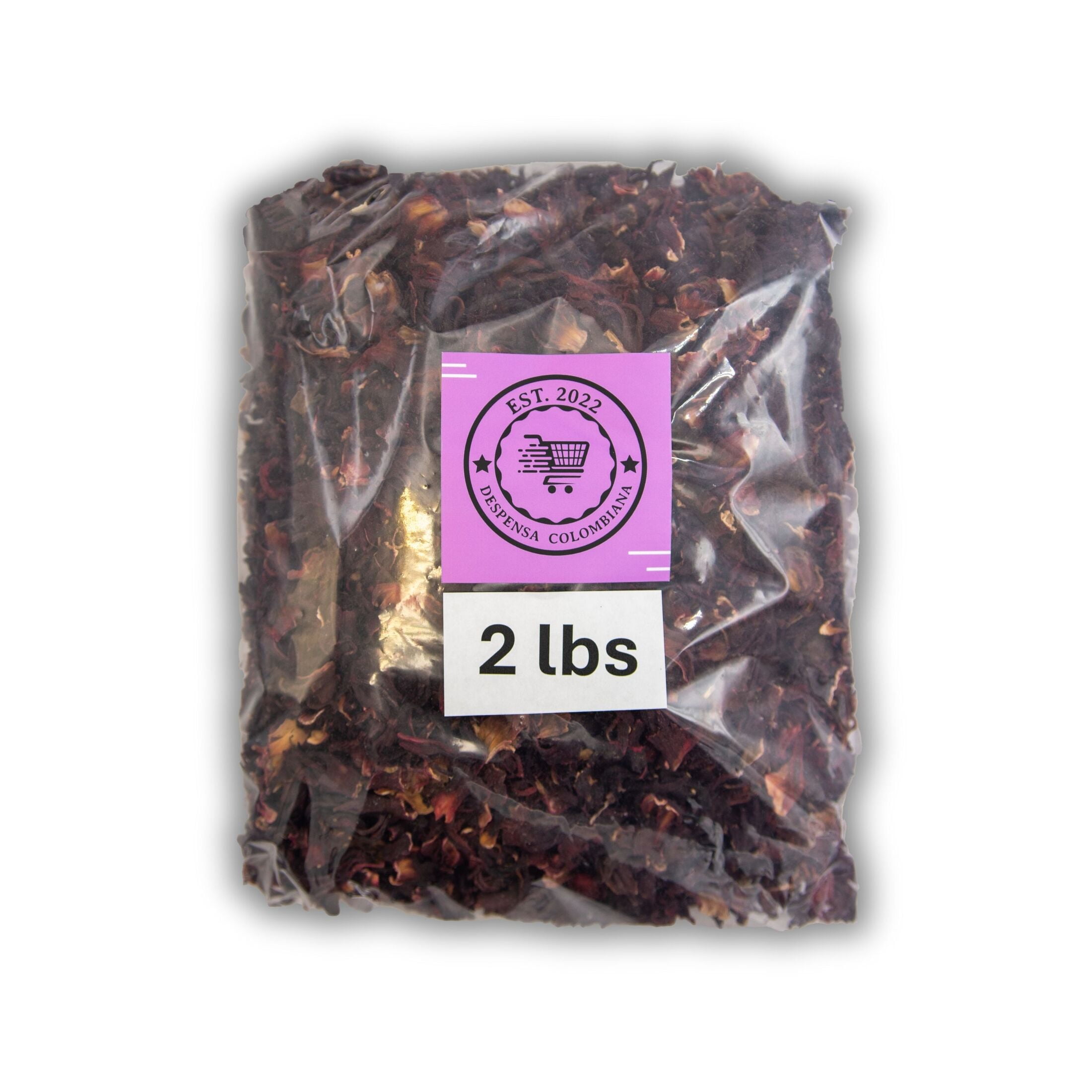 2 lbs Dried Hibiscus Loose-Leaf Flor de Jamaica, 32.00 oz Despensa Colombiana Bag