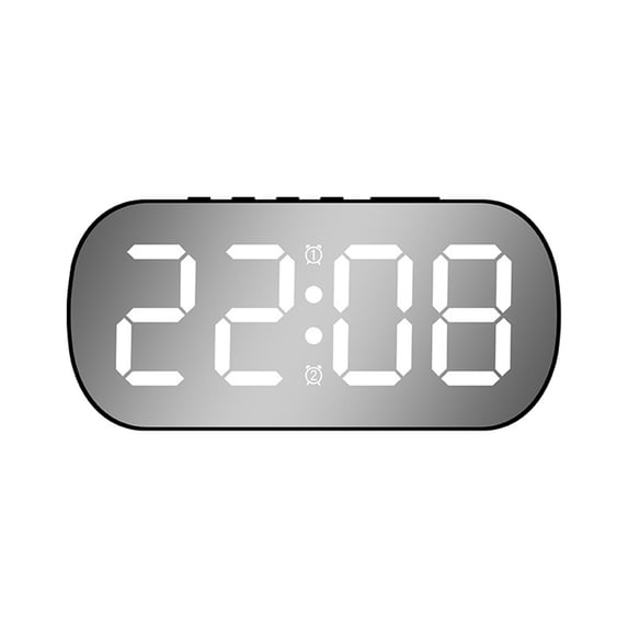 Despertador Alarma,Digital Clock Large Display,Digital Alarm Clock Simples Led Large Digital Display Fashion Multi-Set Alarm Clock Features Desktop Bedside Study Kitchen Mirror Clock.Black
