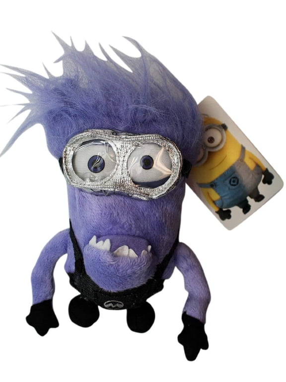 2 Two Eyed Evil Purple Minion Coin Purse Plush