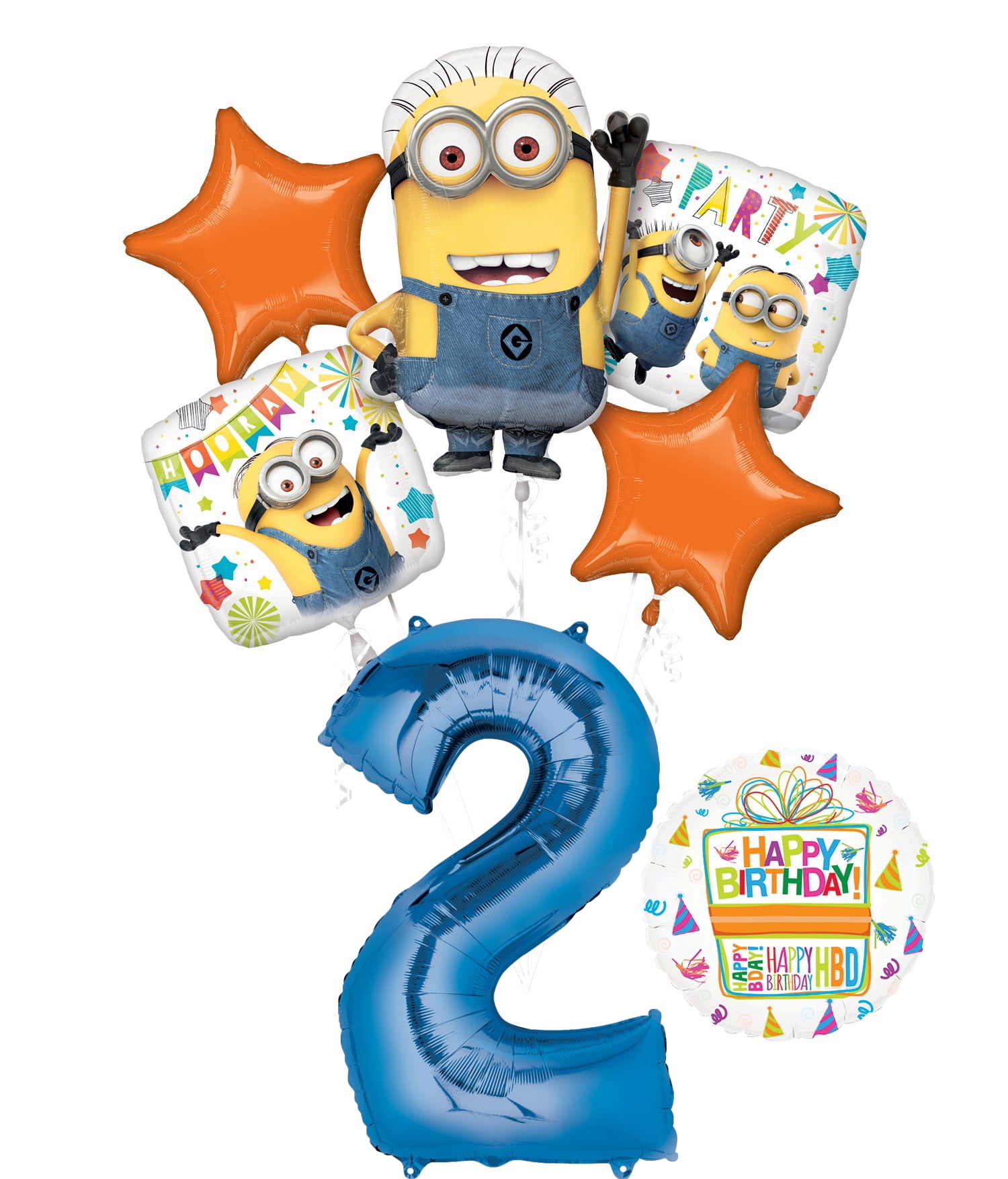 MAYFLOWER PRODUCTS Despicable Me 3 Minions 2nd Birthday Party Supplies and balloon Decorations